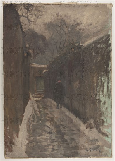 Rue Berton under snow, 1901.
