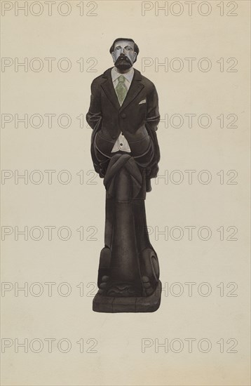 Figurehead: "Brooks Walker", c. 1938.