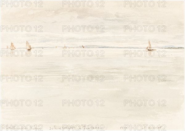 Sailboats on Southampton River, 1819. Creator: John Linnell the Elder.