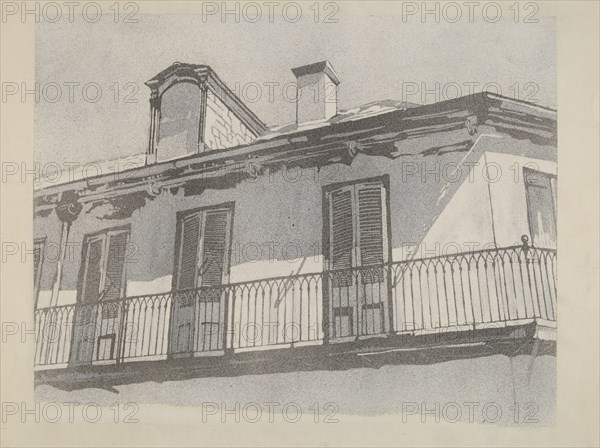 Wrought Iron Balcony Railing, c. 1936.