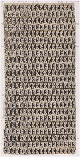 Sheet with pattern of triangles, 19th century.