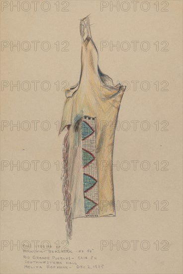 Buckskin Legging with Beadwork, 1935.