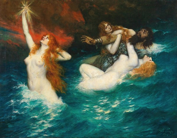 The Rhinemaidens, 1913. Private Collection.