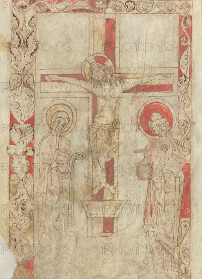The Crucifixion [verso], early 12th century.