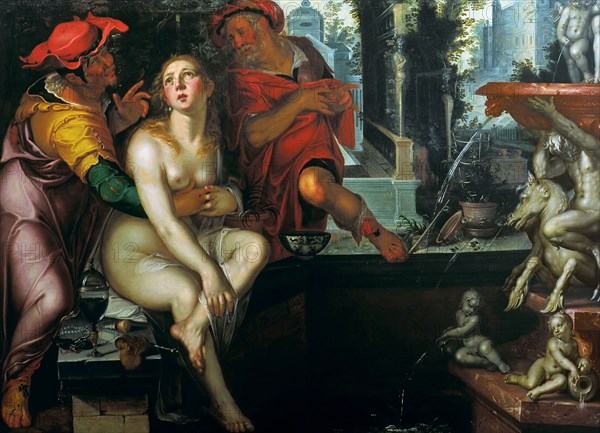 Susanna and the Elders. Creator: Wtewael, Joachim (1566-1638).