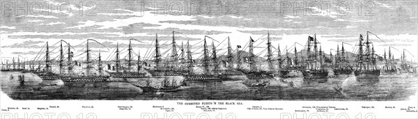 'The Combined Fleets in the Black Sea', 1854. Creator: Unknown.