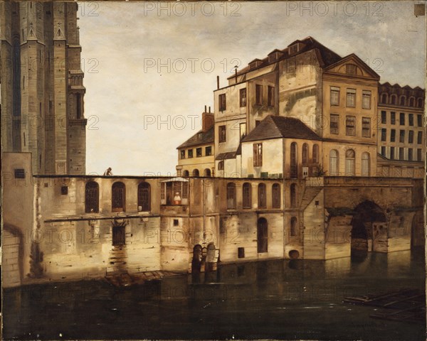 The old Hotel-Dieu and the vaults, 1866.