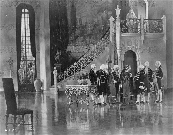 Hollywood set - interior view of palace, 1923.
