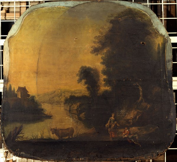 Landscape with a river, between 1701 and 1800.