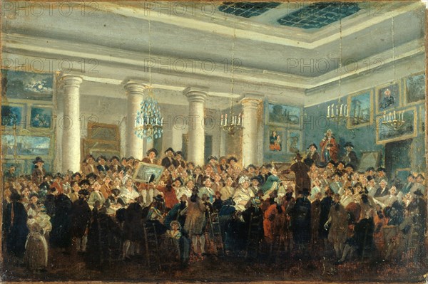Public sale of paintings, c1785.