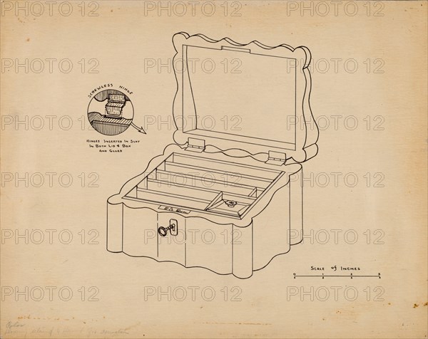 Game Box (For Poker Chips), c. 1939.