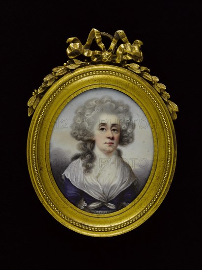 Portrait de jeune femme au fichu blanc.