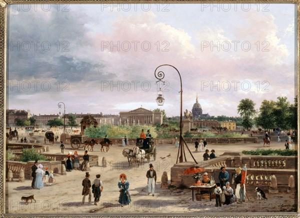 Place Louis XVI (Place de la Concorde) in 1829.