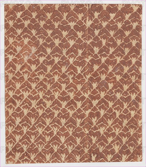 Sheet with overall abstract pattern, 19th century.