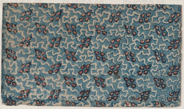 Sheet with overall abstract pattern, 19th century.