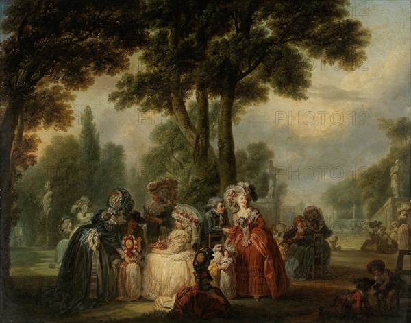 Assembly in a park, c1785.