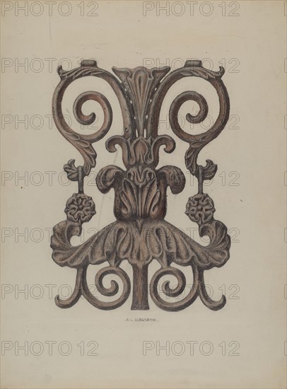 Section of Cast Iron Balcony, c. 1937.