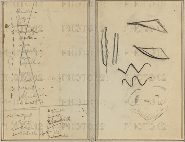 Neige (Snow); Itinerary [recto], 1884-1888.