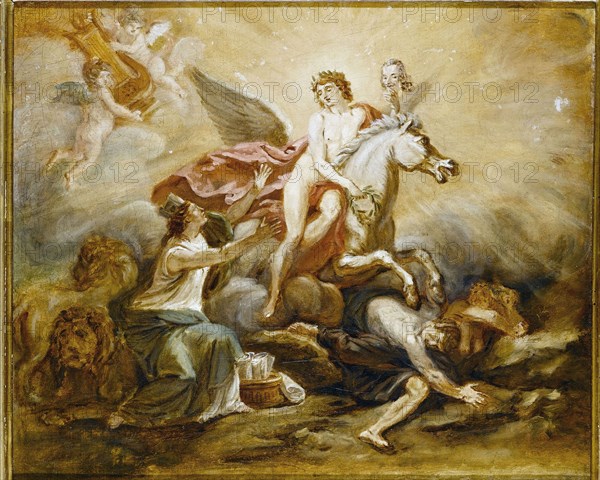 Allegory to the glory of Voltaire, c1773 — 1783.