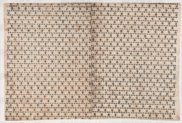 Sheet with overall geometric pattern, 19th century.