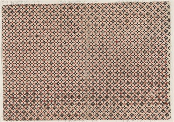 Sheet with overall geometric pattern, 19th century.