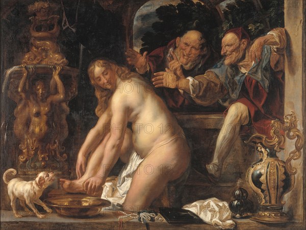 Susanna and the Elders, 1653. Creator: Jordaens, Jacob (1593-1678).