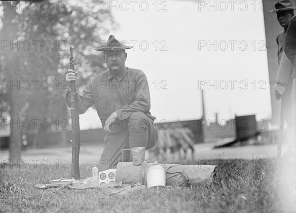 U.S. Army Inspection, New Equipment, 1910. Creator: Harris & Ewing.