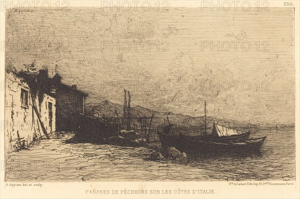 Cabanes de pecheurs sur les cotes d'Italie.