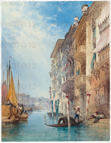 A Gondola on the Grand Canal, Venice, 1866.