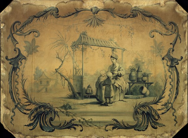 Chinoiserie, in the style of Boucher, 1915.