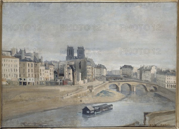 Quai des Orfevres and the Pont Saint Michel, 1833.