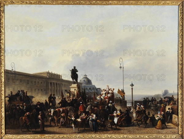 Masquerade on the Pont-Neuf, 1830.