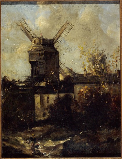 Le moulin de la Galette, à Montmartre, 1861.