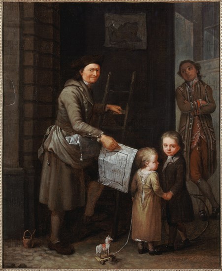 Le Colleur d'affiche, between 1735 and 1740.