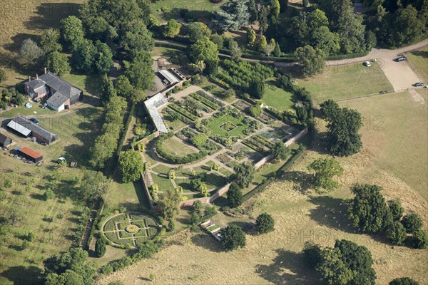 Walled garden at Belmont, Throwley, Kent, 2016.