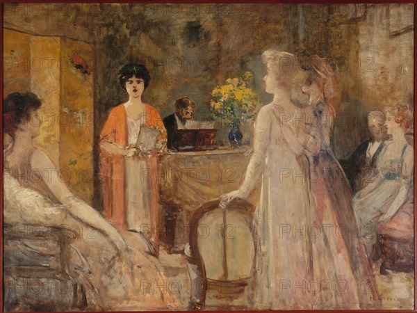 Un mardi, soirée chez Madeleine Lemaire, c1910.