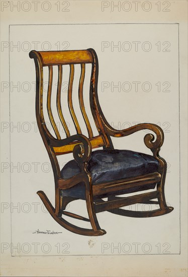 Rocker with Black Horse-hair Seat, c. 1937.