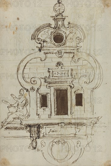 Wall Monument with an Armillary Sphere [verso], 1571.