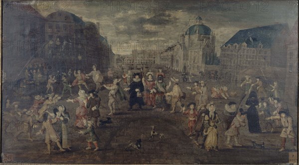 Farce in the streets of Paris, between 1501 and 1600.