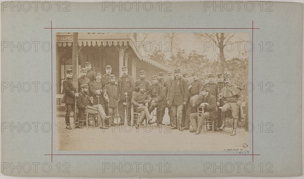 Group portrait of soldiers, 1870.