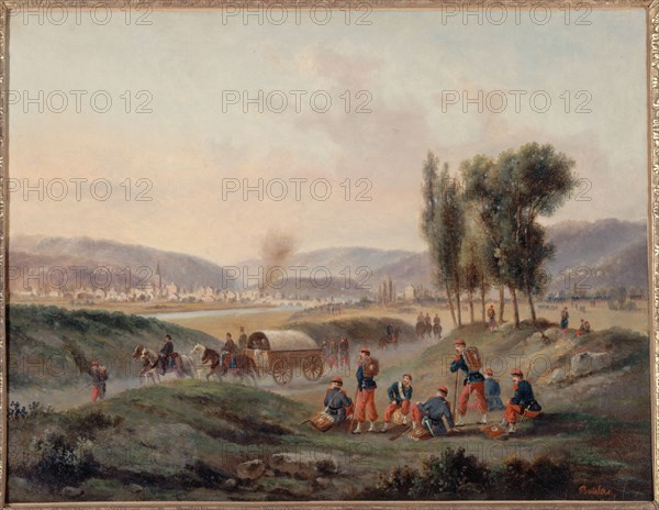 Sarrebruck after the battle, August 5, 1870.