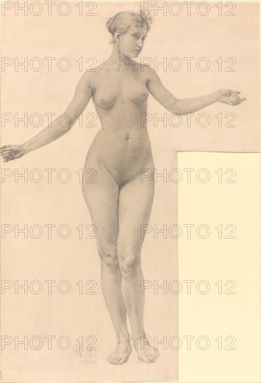Female Nude with Outstretched Arms, 1896.