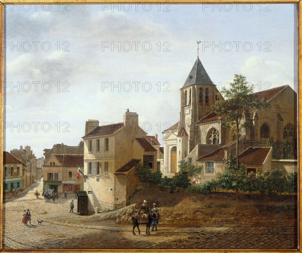 View of Saint-Germain-de-Charonne church, c1836.