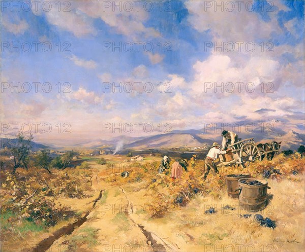 Grape harvest in Provence, c. 1815. Creator: Martin, Étienne (1858-1945).