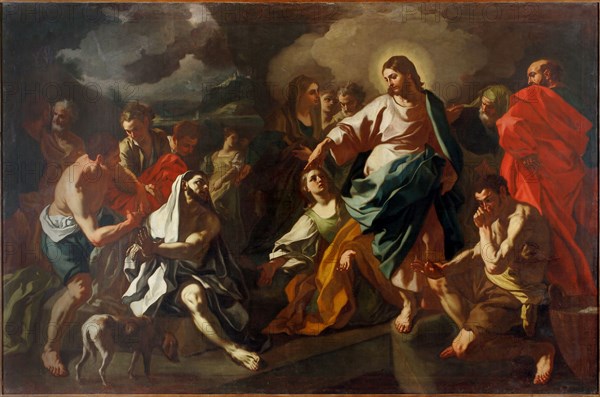 The Raising of Lazarus, c. 1725. Creator: De Mura, Francesco (1696-1782).