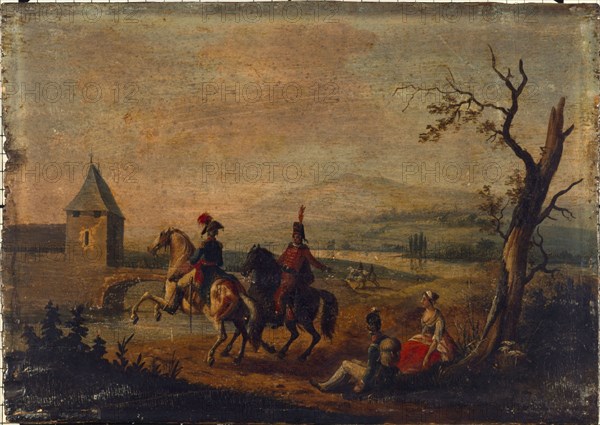 Soldiers in a landscape, between 1751 and 1800.