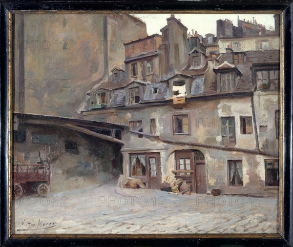 Courtyard of the Cheval-Blanc inn, rue Mazet, 1898.