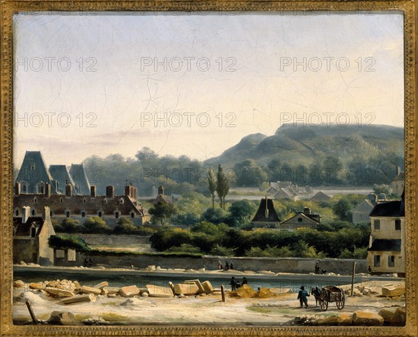 View of Saint-Louis Hospital and Buttes-Chaumont, c1830.