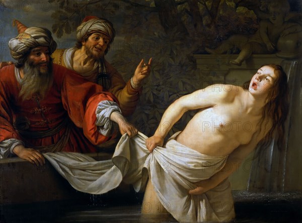 Susanna and the Elders, 1655. Creator: Honthorst, Gerrit, van (1590-1656).