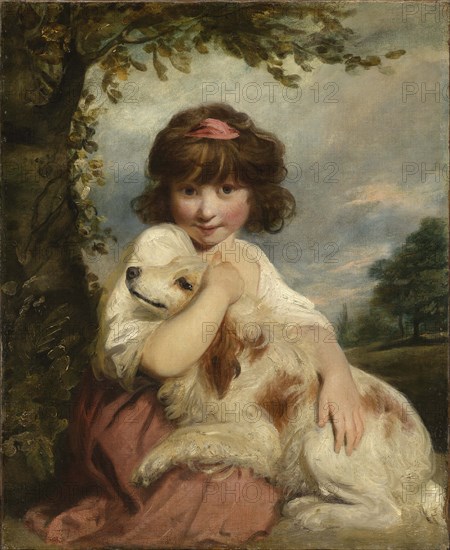 A Young Girl and Her Dog, 1780. Creator: Reynolds, Sir Joshua (1732-1792).